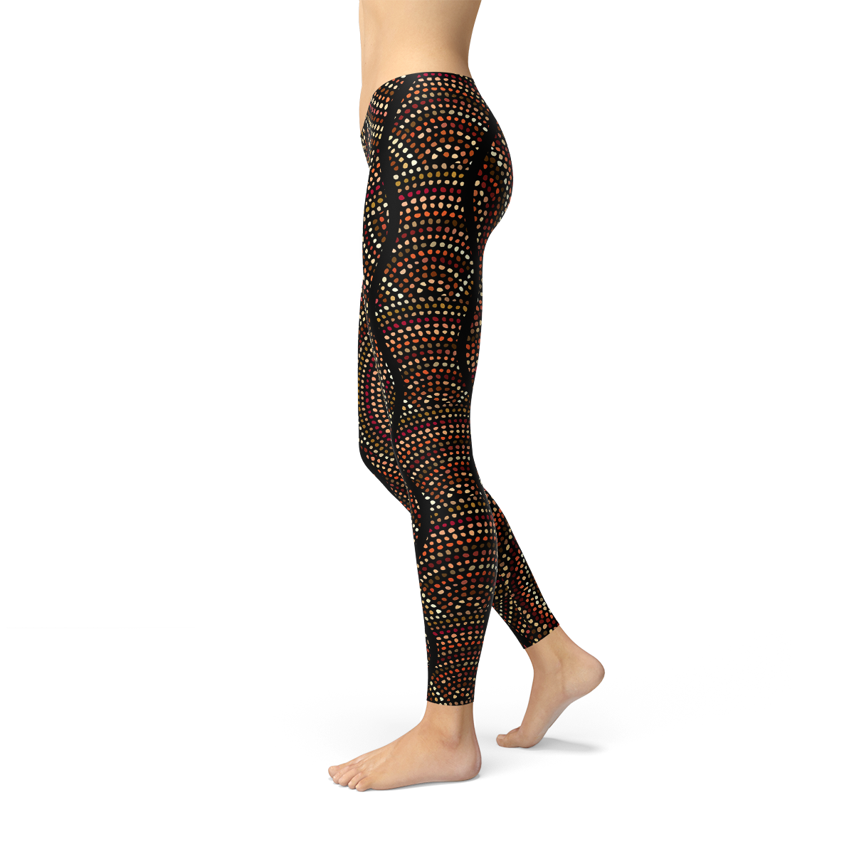 Women's Aboriginal Polka Dot Yoga Pants/Leggings