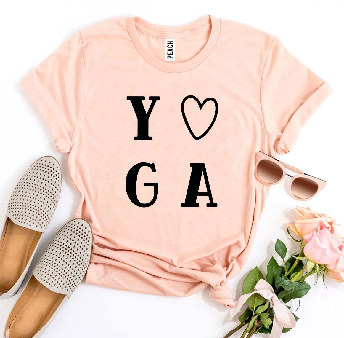 I Love Yoga, Heart T-shirt in 9 colors