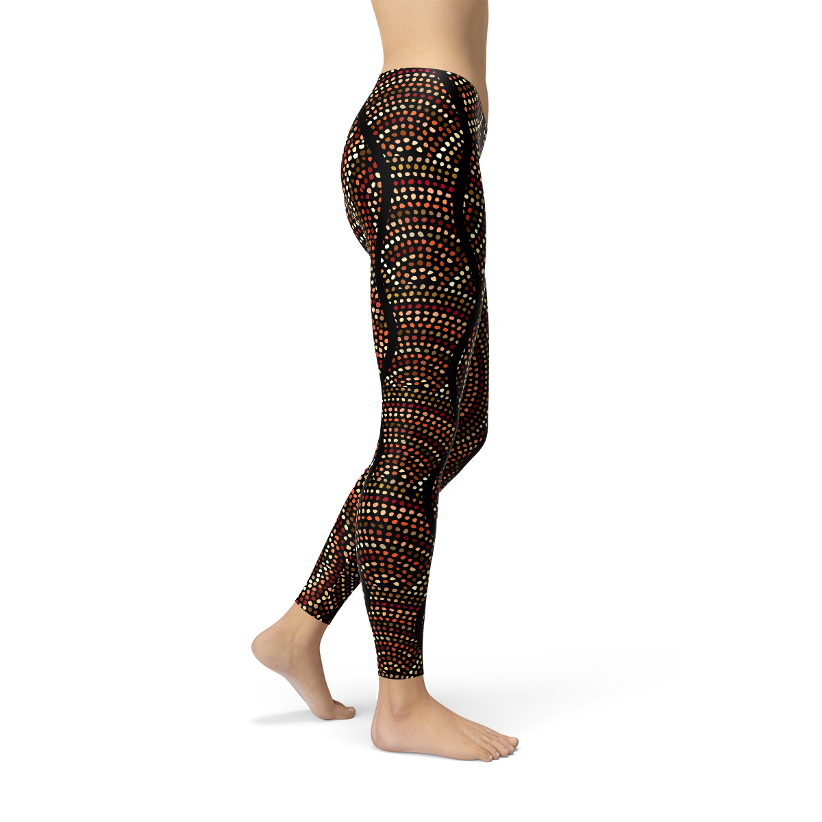 Women's Aboriginal Polka Dot Yoga Pants/Leggings