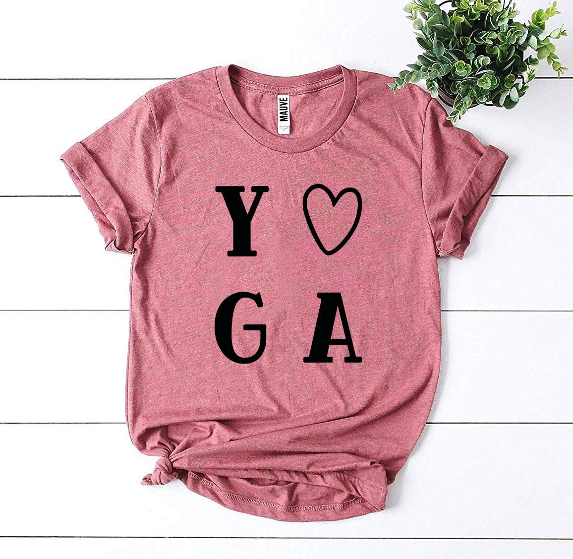 I Love Yoga, Heart T-shirt in 9 colors