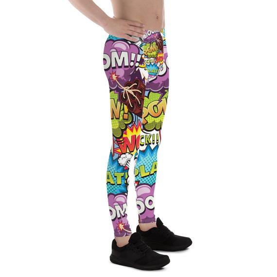Pop Art Comic Book Yoga Pants For Men