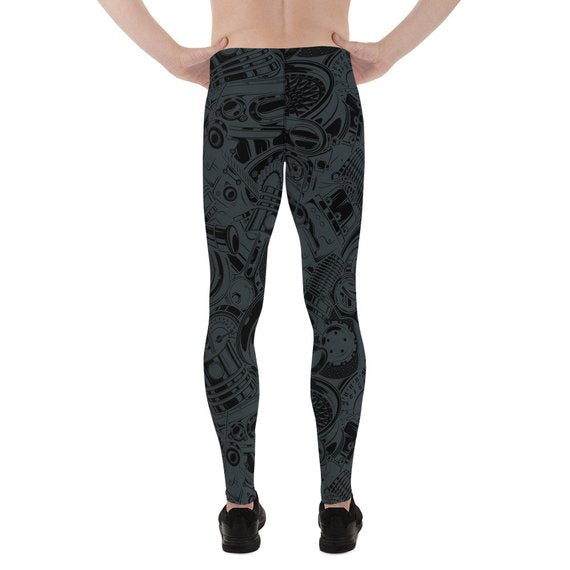 Black Auto Parts Yoga Pants For Men