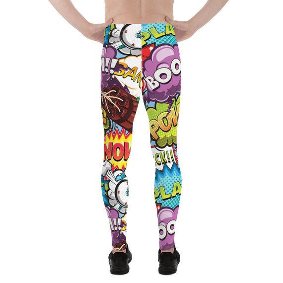 Pop Art Comic Book Yoga Pants For Men