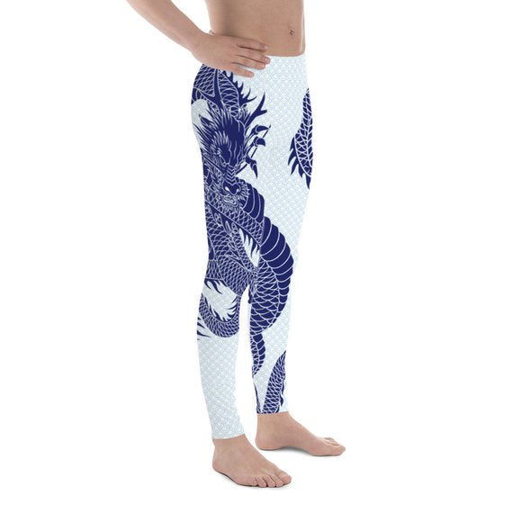 Men's Yoga Pants - Dragon Leggings with Scales