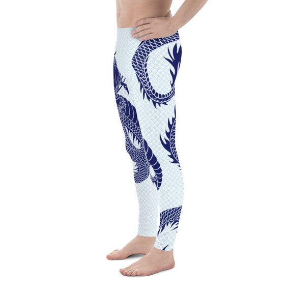 Men's Yoga Pants - Dragon Leggings with Scales