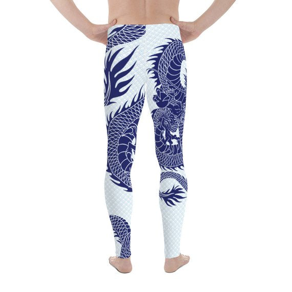 Men's Yoga Pants - Dragon Leggings with Scales