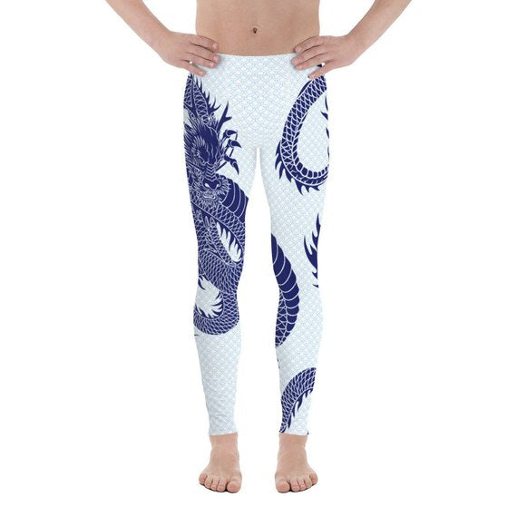 Men's Yoga Pants - Dragon Leggings with Scales