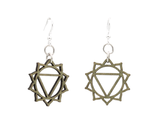 Manipura Chakra Wood Earrings
