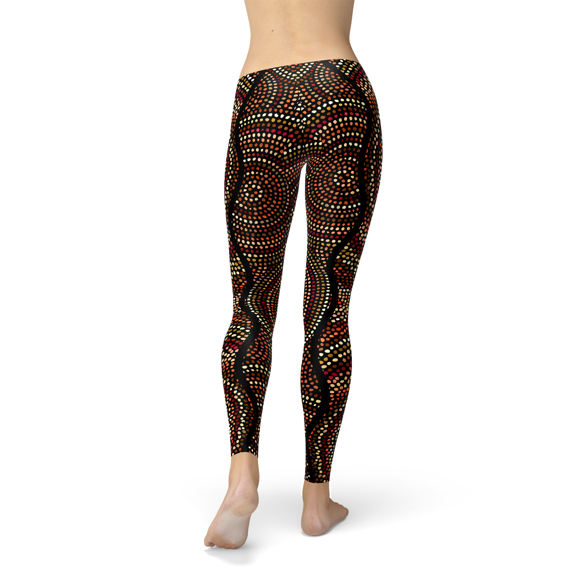 Women's Aboriginal Polka Dot Yoga Pants/Leggings