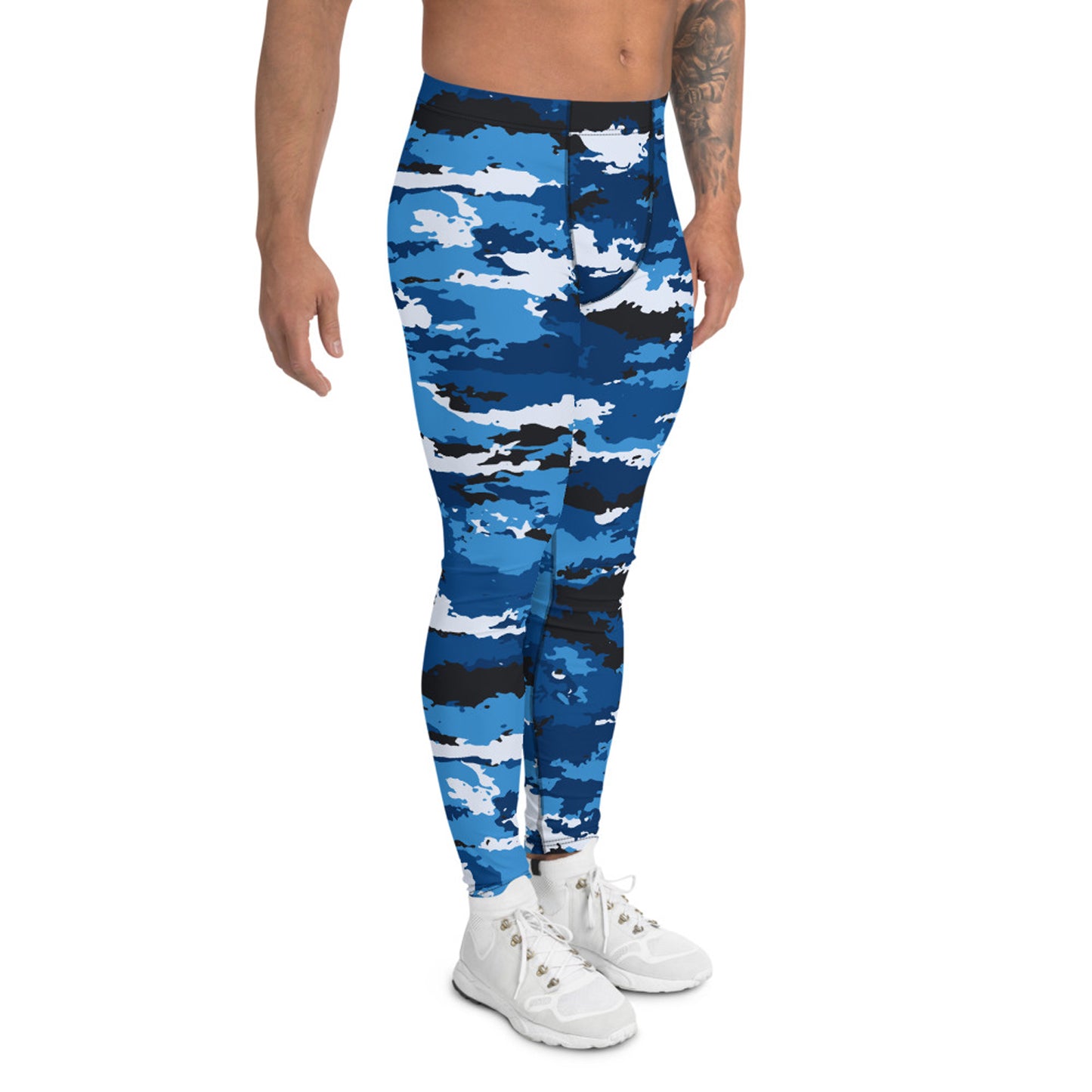 Blue Camo Yoga Pants for Men