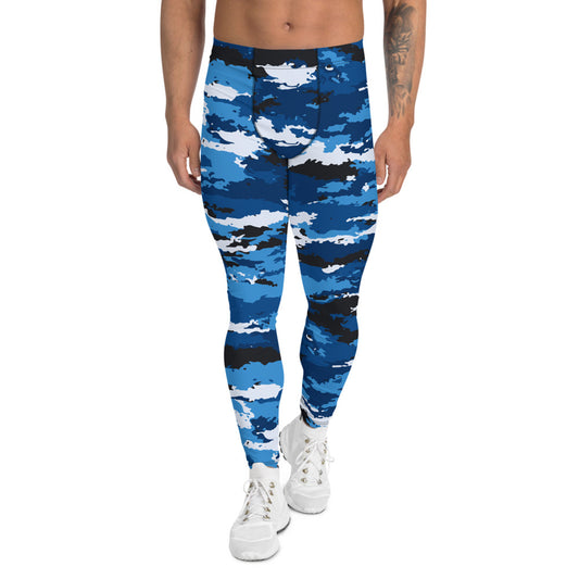 Blue Camo Yoga Pants for Men