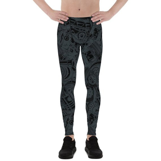 Black Auto Parts Yoga Pants For Men