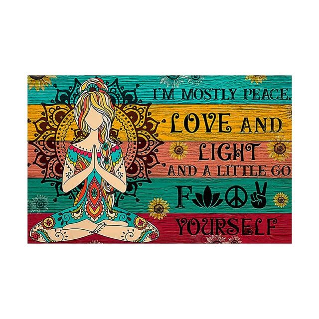 "Peace Love" Canvas Painting Wall Art (unframed) 14 Sizes